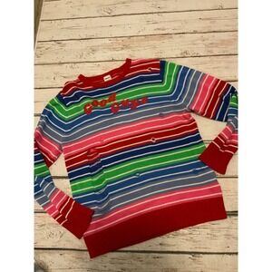 Chucky Good Guys Striped Distressed Knit Sweater Large Child's Play Horror Movie